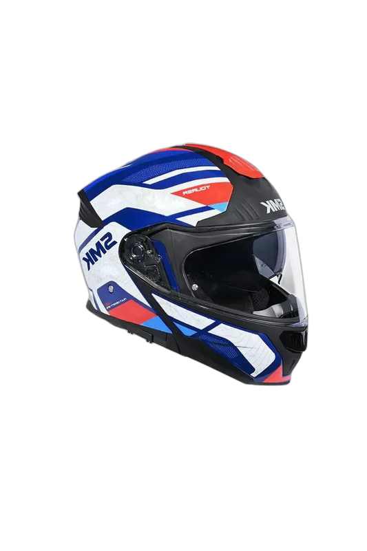 Smk Ma513 Gullwing Moto Modulare Caschi Bianco Blu Rosso 