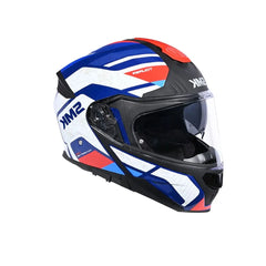Smk Ma513 Gullwing Moto Modulare Caschi Bianco Blu Rosso 