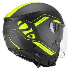 CGM 126G IPER CITY Casco Jet De Moto Negro Amarillo Flouro 