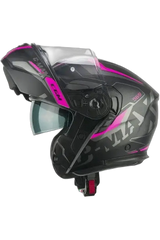 CGM 569G C-MAX CITY Moto Modulare Nero Fucsia Fluo Opaco 