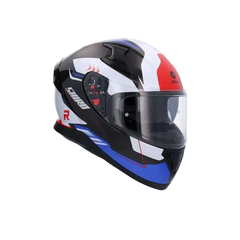 SHIRO KATANA Moto Caschi Integrali Nero Bianco Blu 
