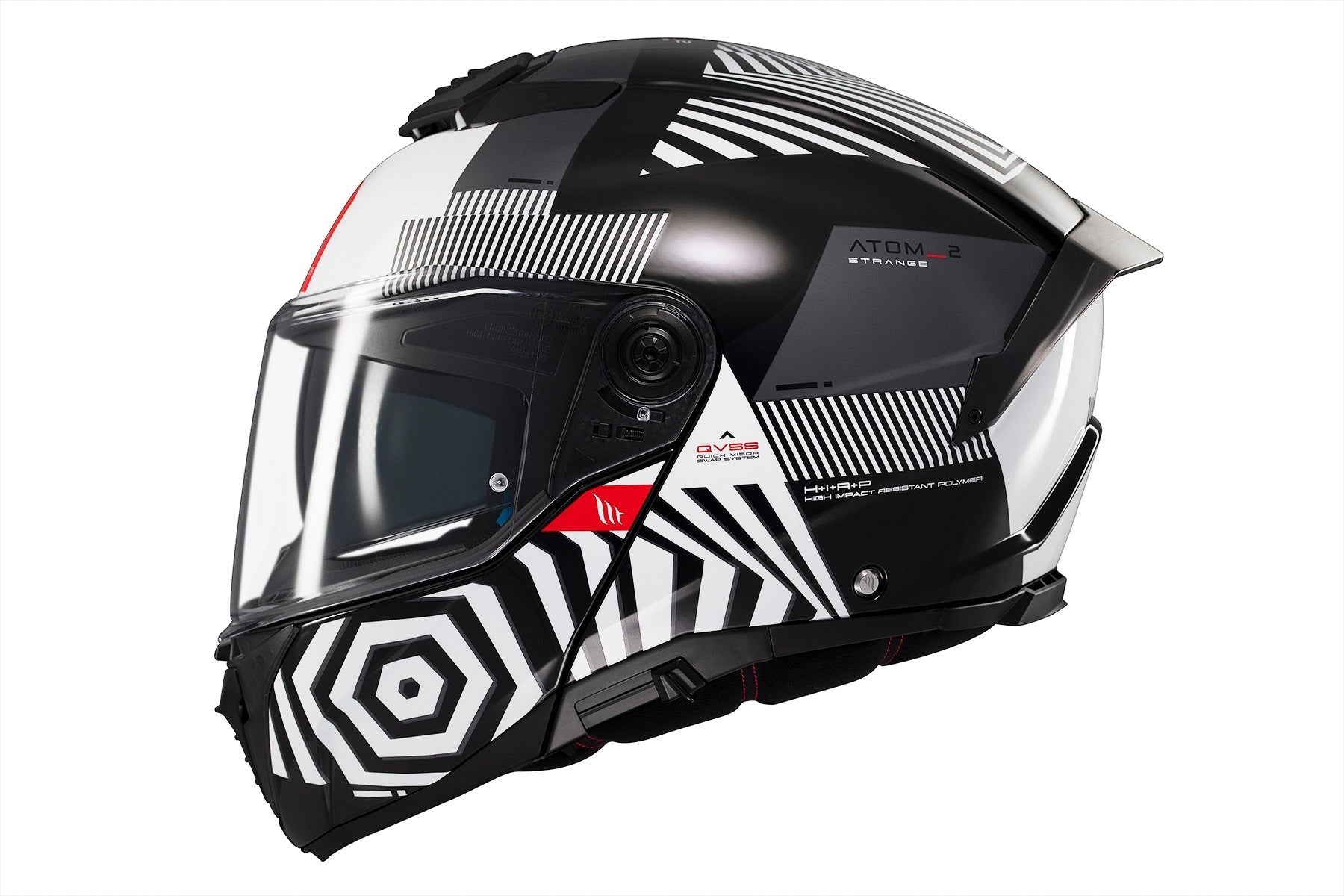 MT Atom 2 Strange B2 con parte delantera abatible brillante Casco de motocicleta - CASCO