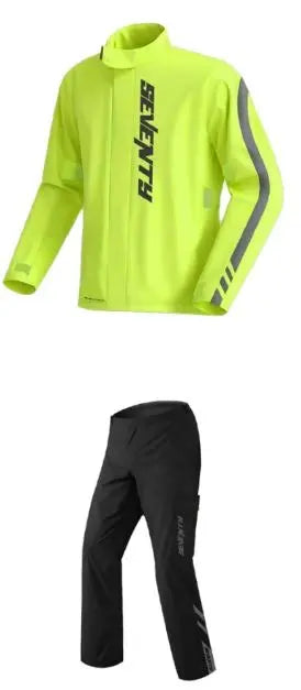 SEVENTY SD-S5 Moto Monsoon Traje Lluvia Fluorescente