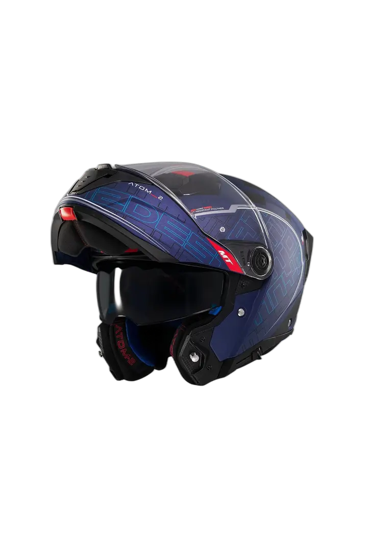 MT Atom 2 SV Destiny C7 Moto Modulare Caschi Nero viola opaco 