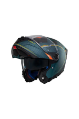 MT Atom 2 Sv Destiny C6 Moto Sportivo Modulare Caschi Nero Blu Opaco 