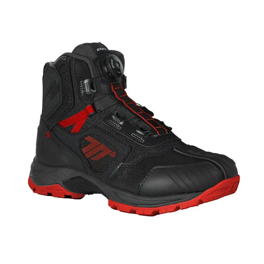 SEVENTY SD-BA7 STELVIO LOW Moto Unisex Avventura Stivali Nero Rosso