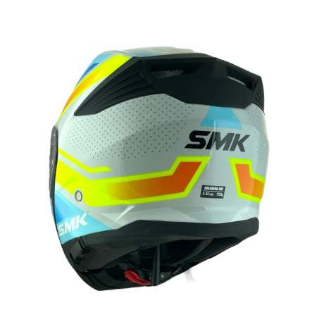 CASCO MOTO MODULARE-SMK - GULLWING super tour grigio blu giallo (GL654) - Yamoto.it