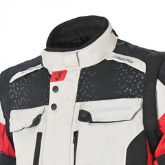 BELA CROSSROAD EXTREME WP GIACCA MOTO UOMO GRIGIO GHIACCIO ROSSO 