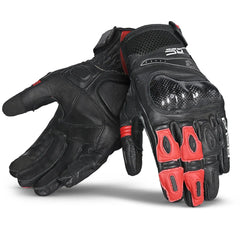 Bela Rocket Short Rossa/Nero Guanto da Motociclista 