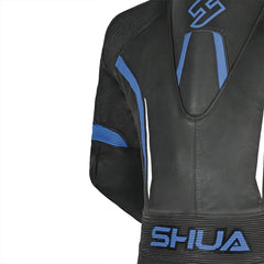 Shua Infinity Nero Blu 1PC Tute da Moto in Pelle Uomo ankle