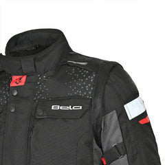 Bela Cross Road Extreme WP Giacca moto per uomo Nero Gris Rosso shoulder