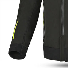 Bela Breeze Giacca softshell per uomo Cappuccio removibile  - Nero/Giallo fluorescente 