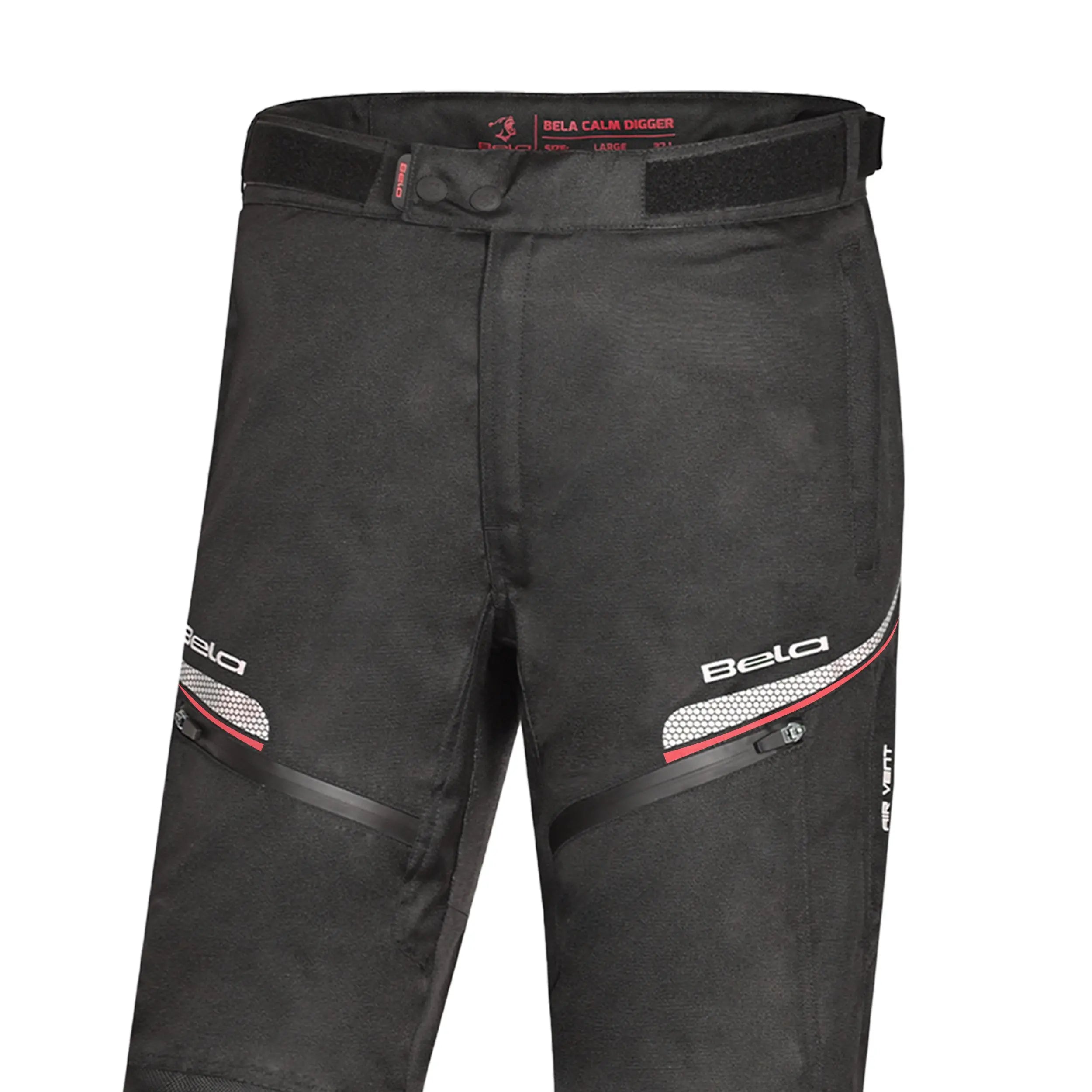 Bela Calm Digger pantaloni per Uomo 32L Nero Rosso 