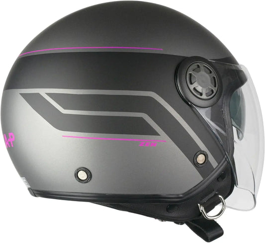 SKA-P 1SHG ZEN CITY Demi Jet Caschi Antracite Rosa fluo satinato – Yamoto.it