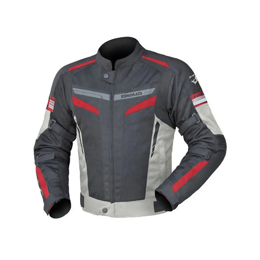 BELA -  Giacca moto Sprinter 2 strati Nero/Ghiaccio/Rosso 