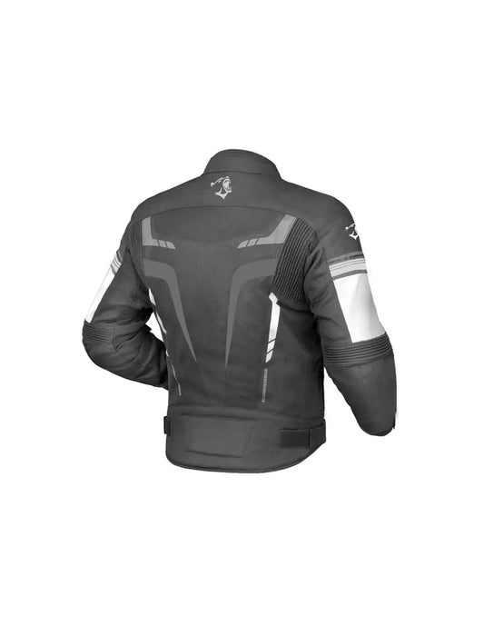BELA - Giacca moto Sprinter 2 strati Nero/Blanco/Grigio 