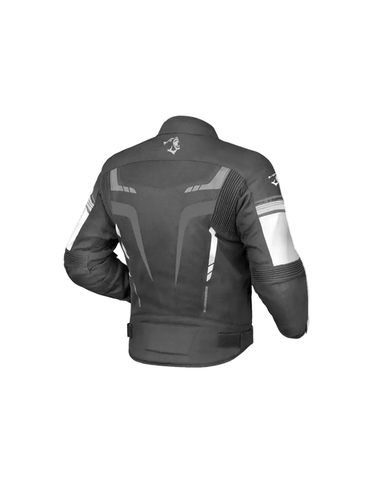 BELA - Giacca moto Sprinter strati Uomo Nero/Blanco/Grigio 