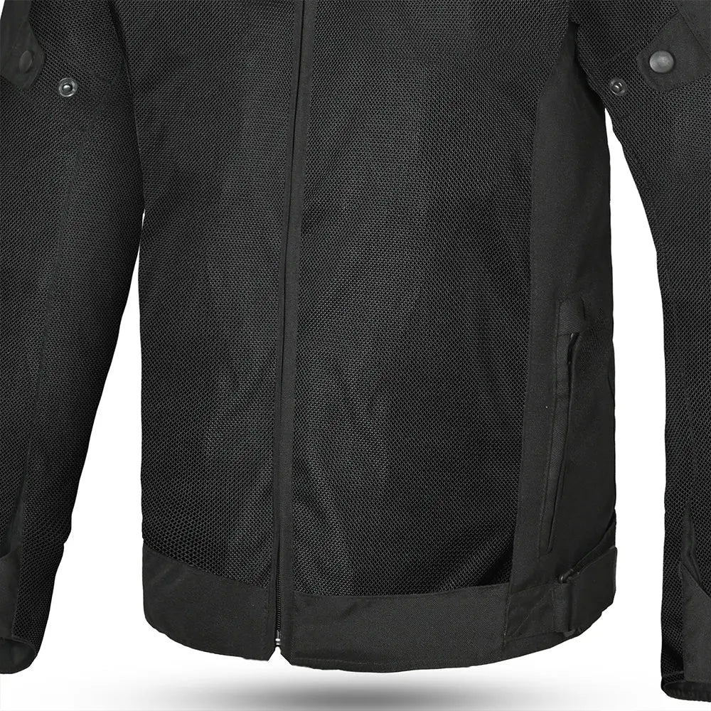 Bela Mesh Pro Estivo traforato  Uomo Nero in tessuto per moto zip