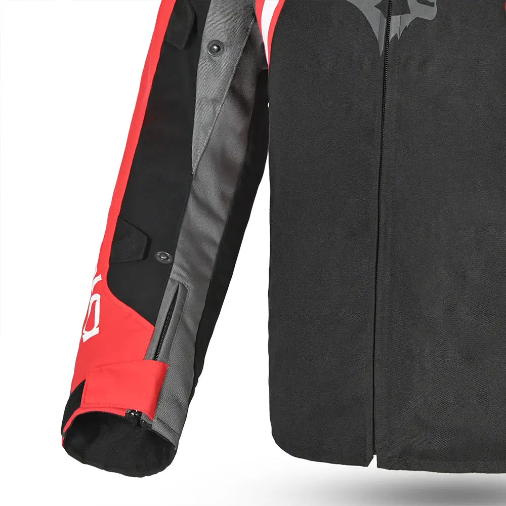 Bela Cordaniel Giacca moto - Nera/Grigio scuro/Rosso cuff