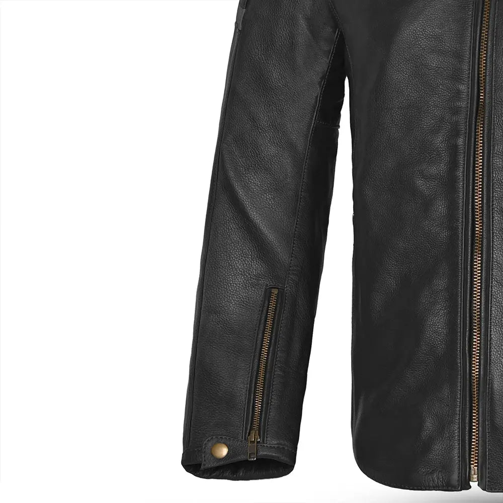 Giacca in pelle BELA Stark 4 stagioni Nero/Gris let arm
