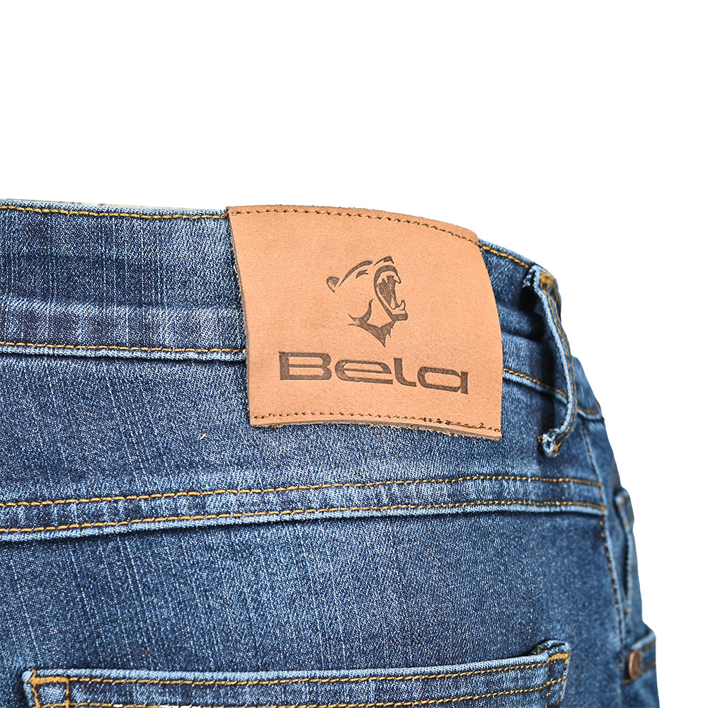 BELA -  Pantalon Rio 34L Tie & DY Azzurro 