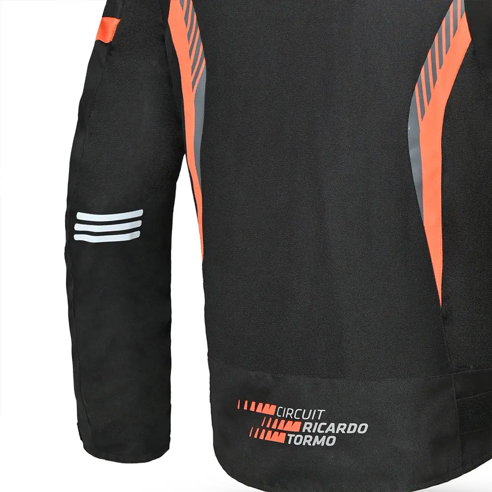Bela Bradley Nero/Arancione Giacca Tessile da Moto Limited Edition ankle 