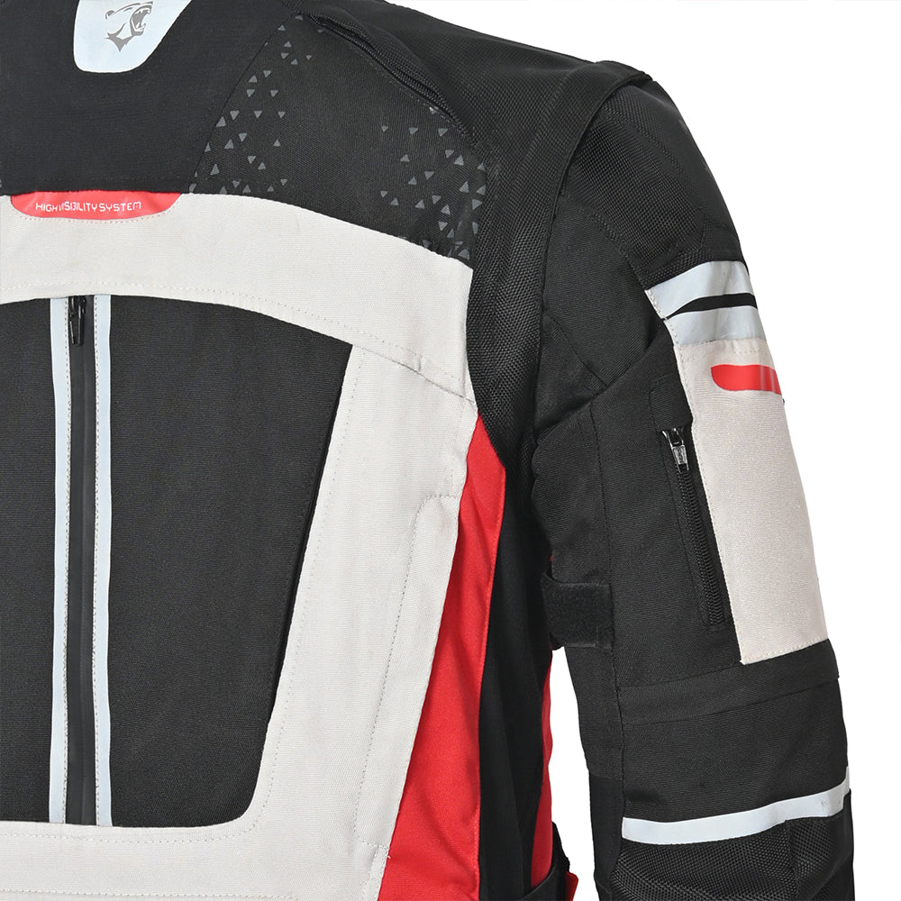 BELA CROSSROAD EXTREME WP GIACCA MOTO UOMO GRIGIO GHIACCIO ROSSO 