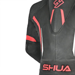 Shua Infinity Nero Rosso1PC Tute da Moto in Pelle Uomo under arm