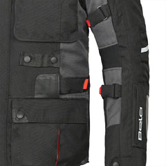Bela Cross Road Extreme WP Giacca moto per uomo Nero Gris Rosso arm
