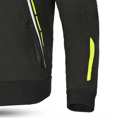 Bela Breeze Giacca softshell per uomo Cappuccio removibile  - Nero/Giallo fluorescente 