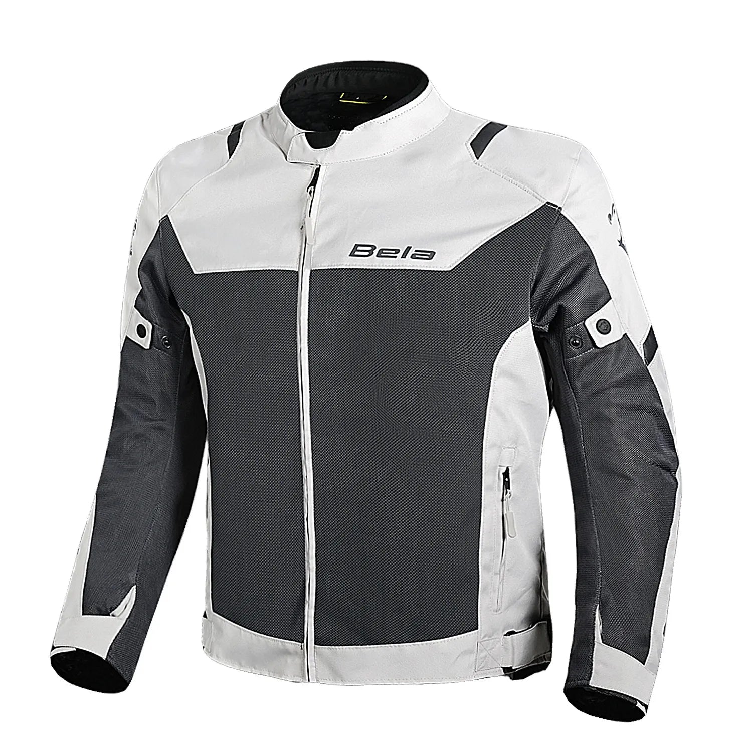 BELA MESH PRO GIACCA DI MOTO IN TESSUTO TRAFORATO ESTIVA UOMO GHIACCIO GRIGIO 