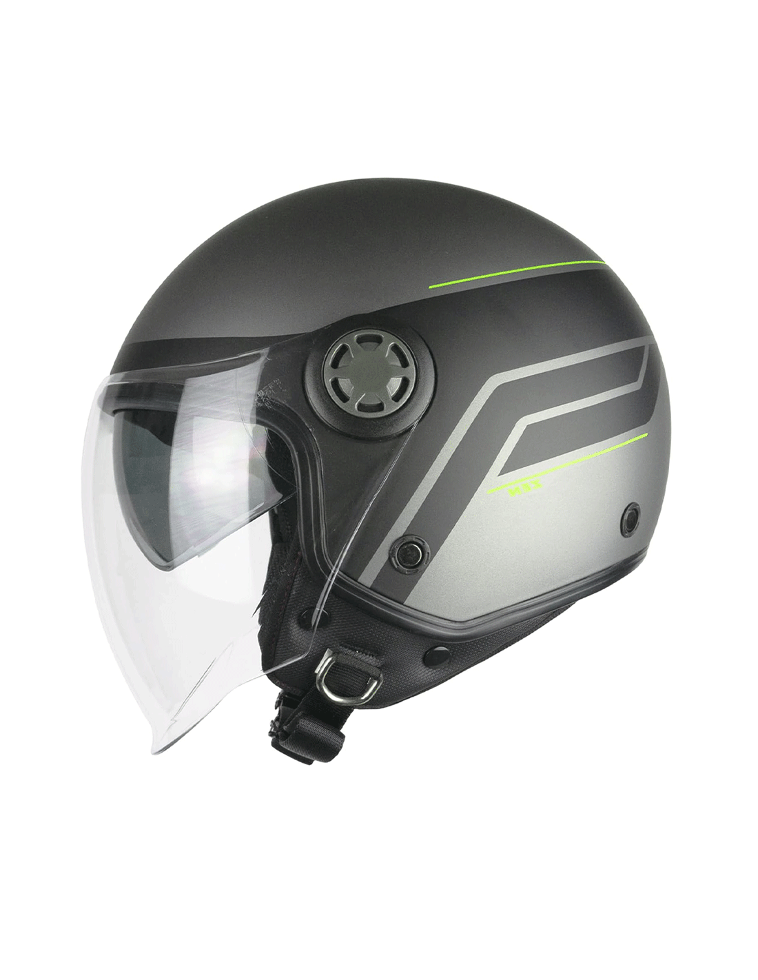 Casco moto Jet SKA-P 1SHG Zen City Antracite Giallo fluo satinatoo