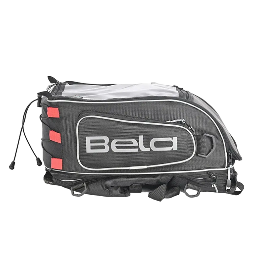 BELA - ZAINO MULTIFUNZIONALE IN PELLE/TESSUTO NERO 