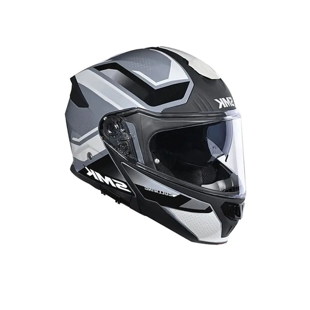 SMK GULLWING MA661 Moto Touismo Modulari Caschi Grigio Bianco Nero