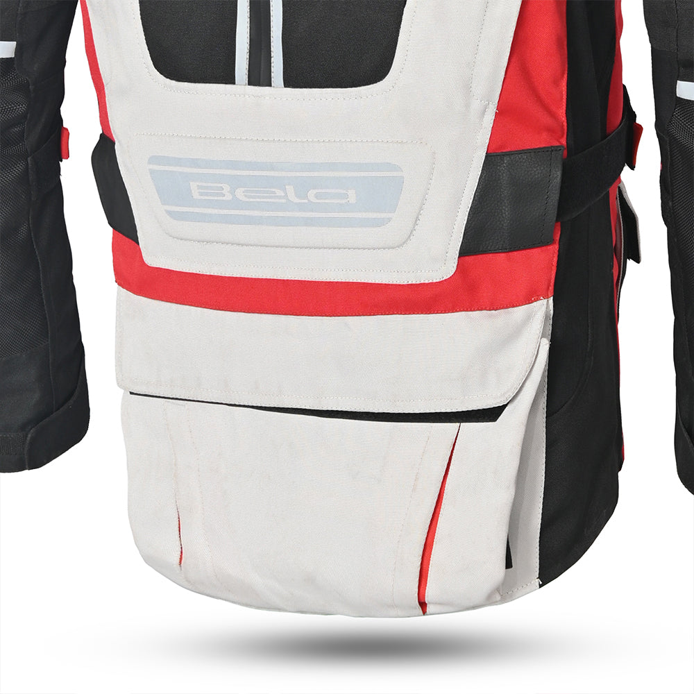 BELA CROSSROAD EXTREME WP GIACCA MOTO UOMO GRIGIO GHIACCIO ROSSO 