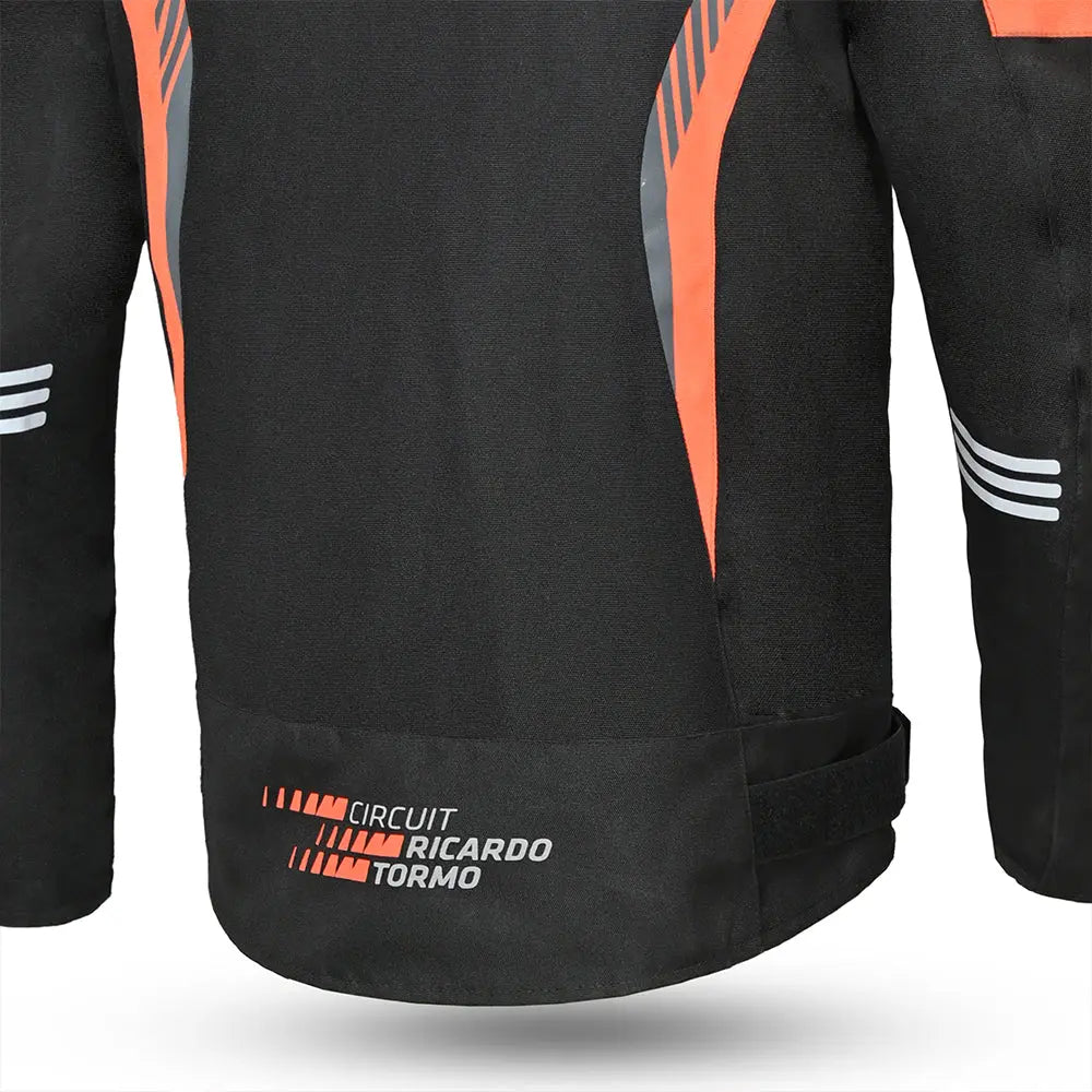 Bela Bradley Nero/Arancione Giacca Tessile da Moto Limited Edition bask lower style