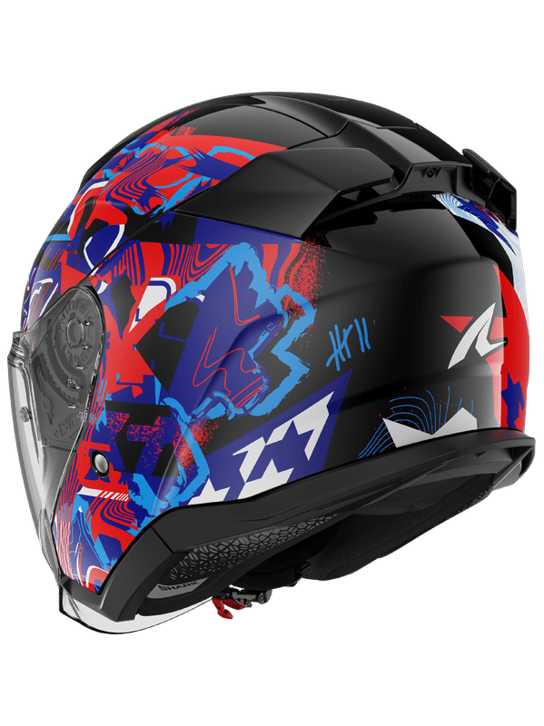 SHARK SKWAL PRANZ URBAN TOURING CASCHI JET NERO BLU ROSSO