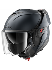 SHARK OXO BLANK FLIP FRONT EN DE MOTOCICLETA CASCO METAL PISTOLA