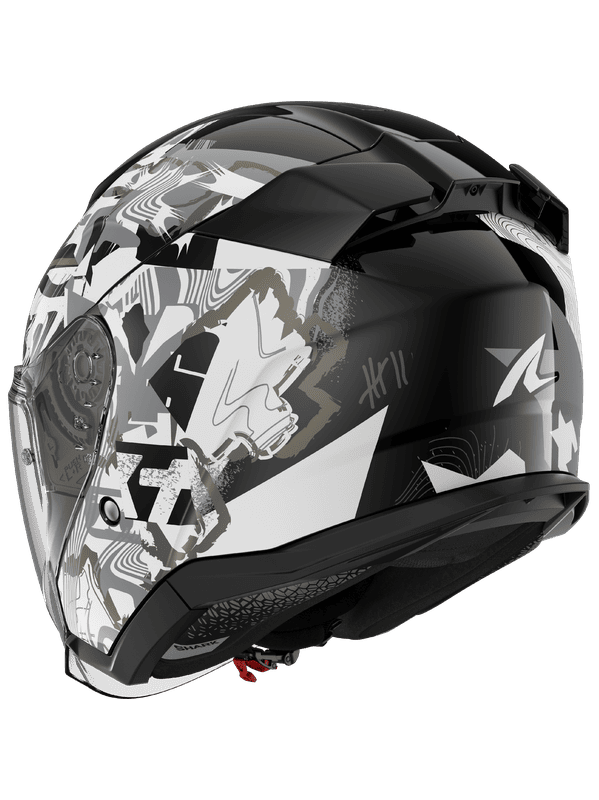 SHARK SKWAL PRANZ URBAN TOURING CASCHI JET BIANCO NERO
