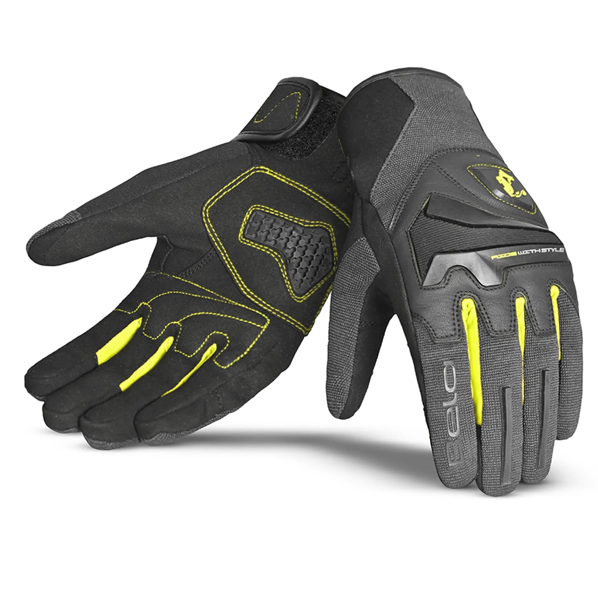 Bela star - GUANTO IN TESSUTO UOMO STAR GRIGIO/NERO/GIALLO 
