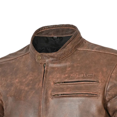 Bela Royal Rider Giacca in pelle vintage marrone/beige 