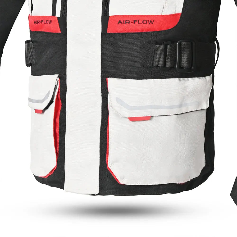 Bela Transformer Giacca Touring Grigio / Nero / Rosso zip