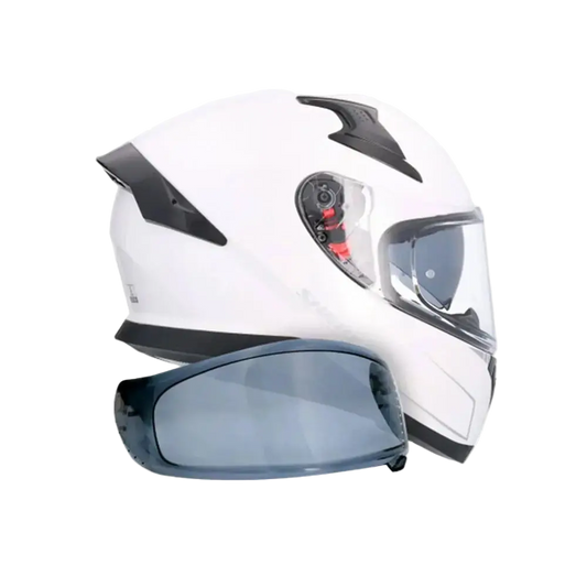 SHIRO Katana Solid Moto Integrale Caschi Bianco Perla 