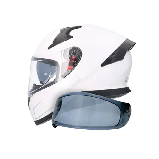 SHIRO Katana Solid Moto Integrale Caschi Bianco Perla 