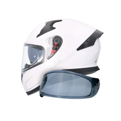 SHIRO Katana Solid Moto Integrale Caschi Bianco Perla 