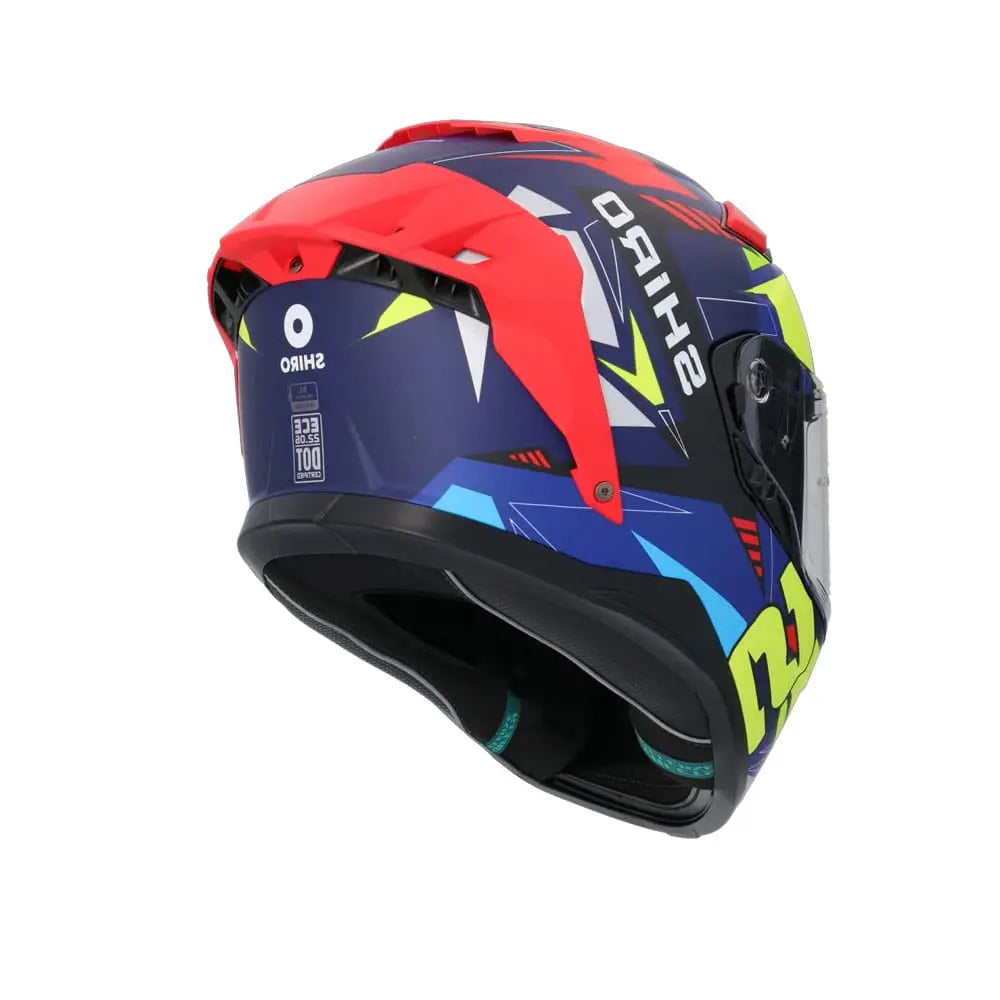 SHIRO Alpha Moto Aggiornamento Caschi Blu Rosso Giallo Opaco