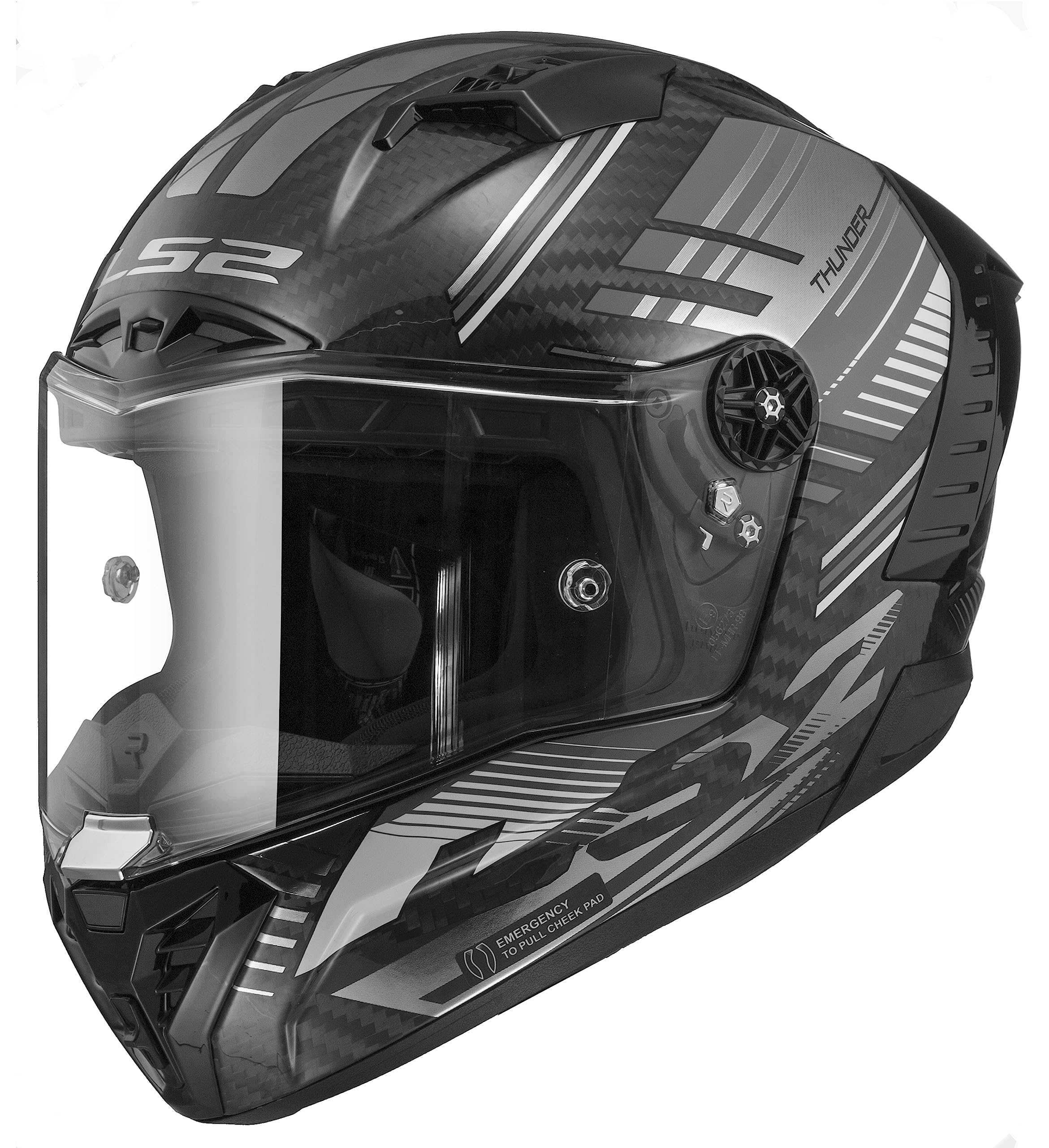 LS2 FF805 Thunder C Volt GL.Black Grey casco da moto