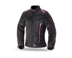 SEVENTY DEGREES SD-JT36 CHAQUETA DE MOTO VERANO TOURING MUJER NEGRO ROSA 