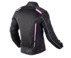 SEVENTY DEGREES SD-JT36 CHAQUETA DE MOTO VERANO TOURING MUJER NEGRO ROSA 