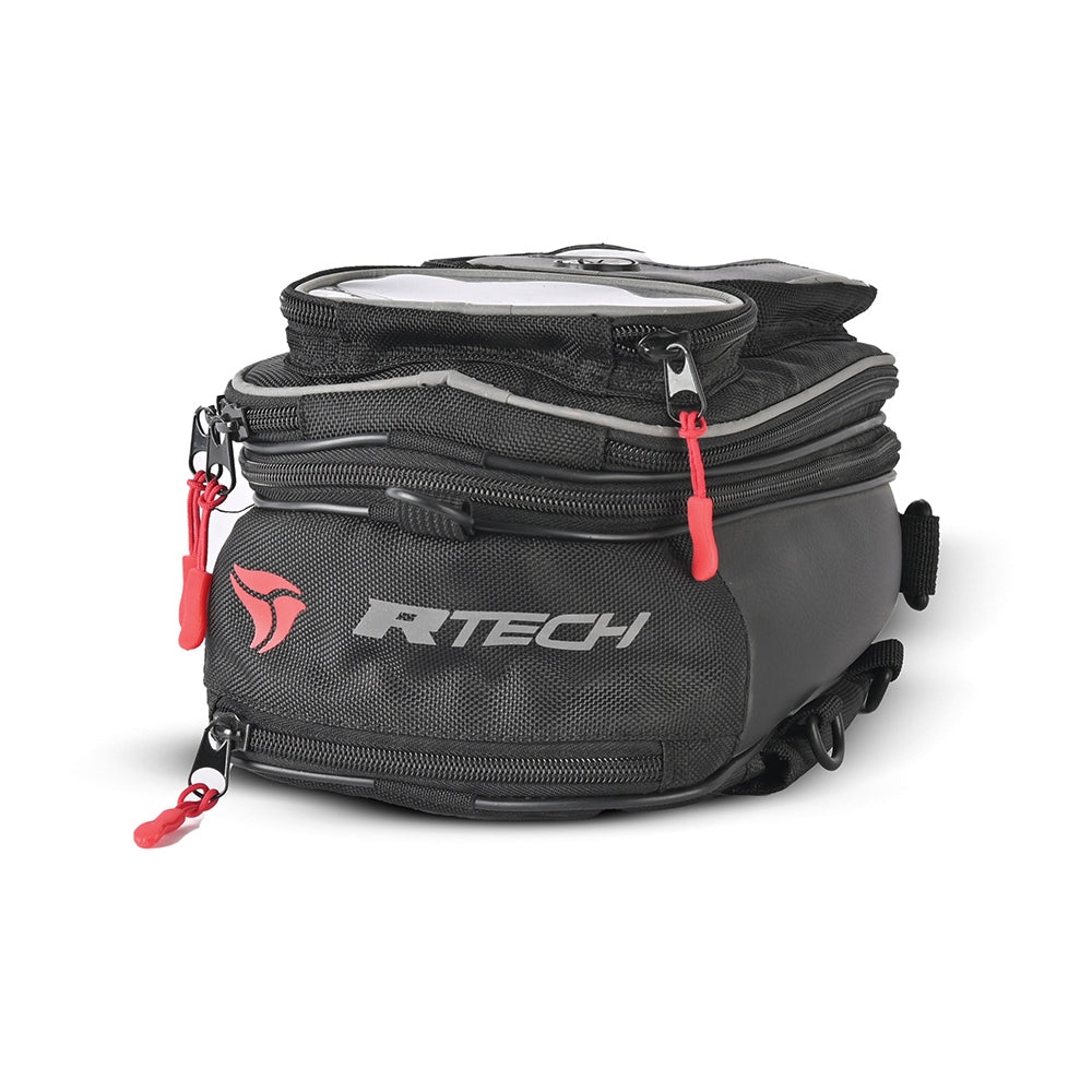 R-TECH-Mochila Textil Beat Double Pocket Negro 